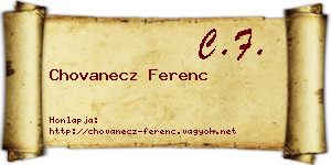 Chovanecz Ferenc névjegykártya